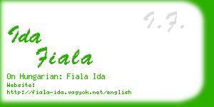 ida fiala business card